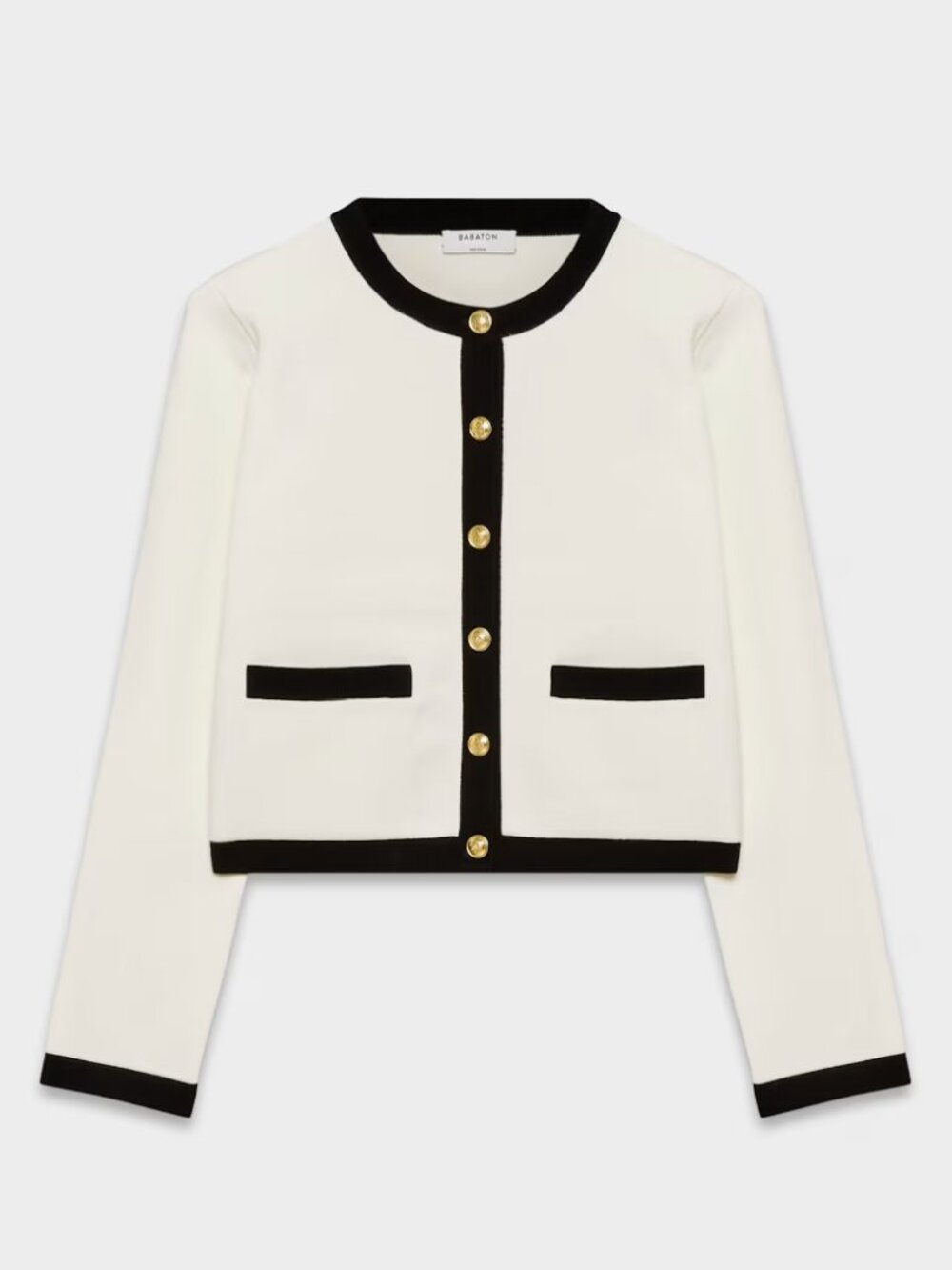 Aritzia Babaton Approach Cardigan in Light Birch/Black